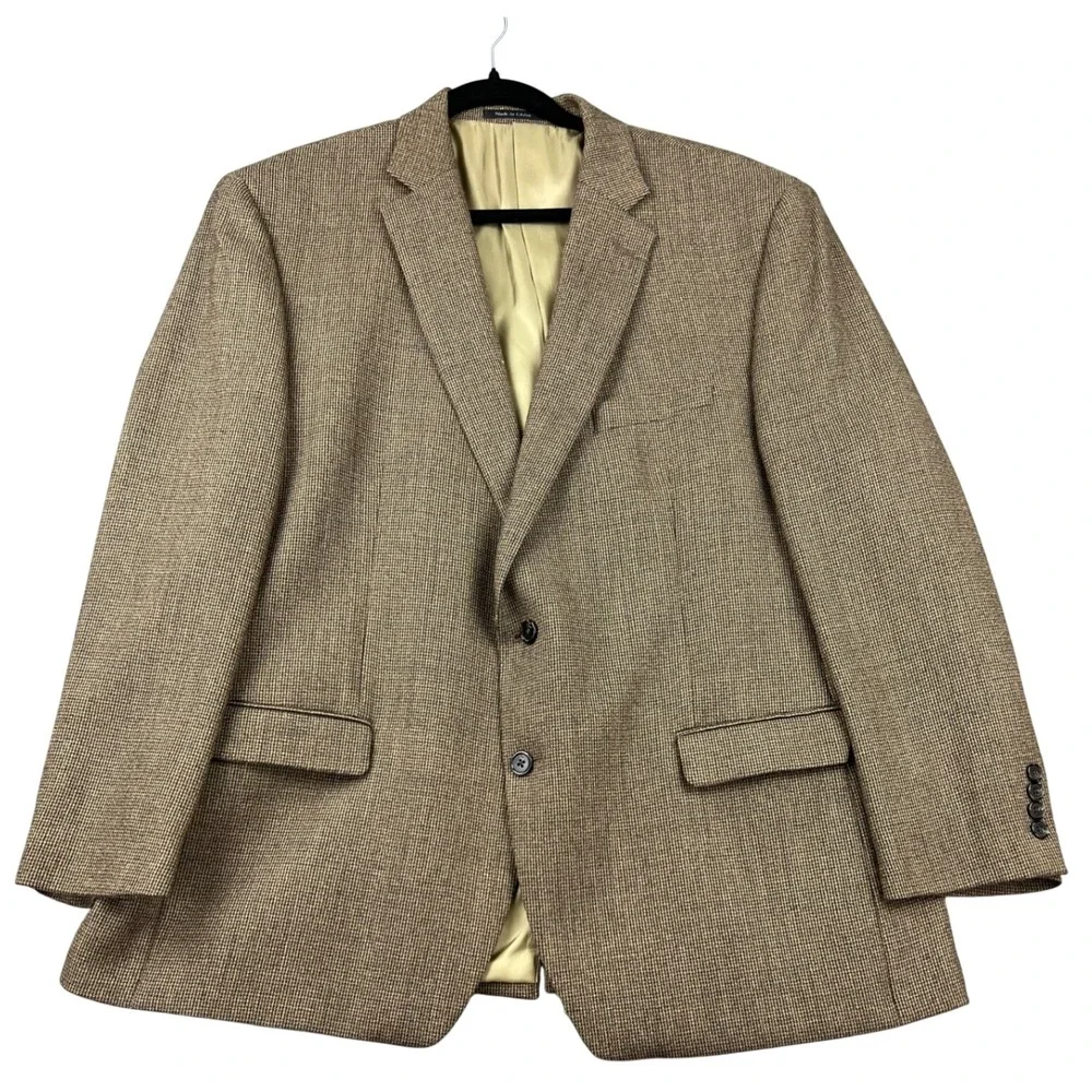 Lauren Ralph Lauren Blazer Mens 48R Brown 100% Wool Sport Coat 2 Button Preowned
